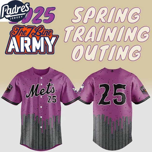 New York Mets MLB 2025 The 7 Line Army Spring Training Outing Baseball Jersey - Padres Jersey Oasis: Elevate Your...