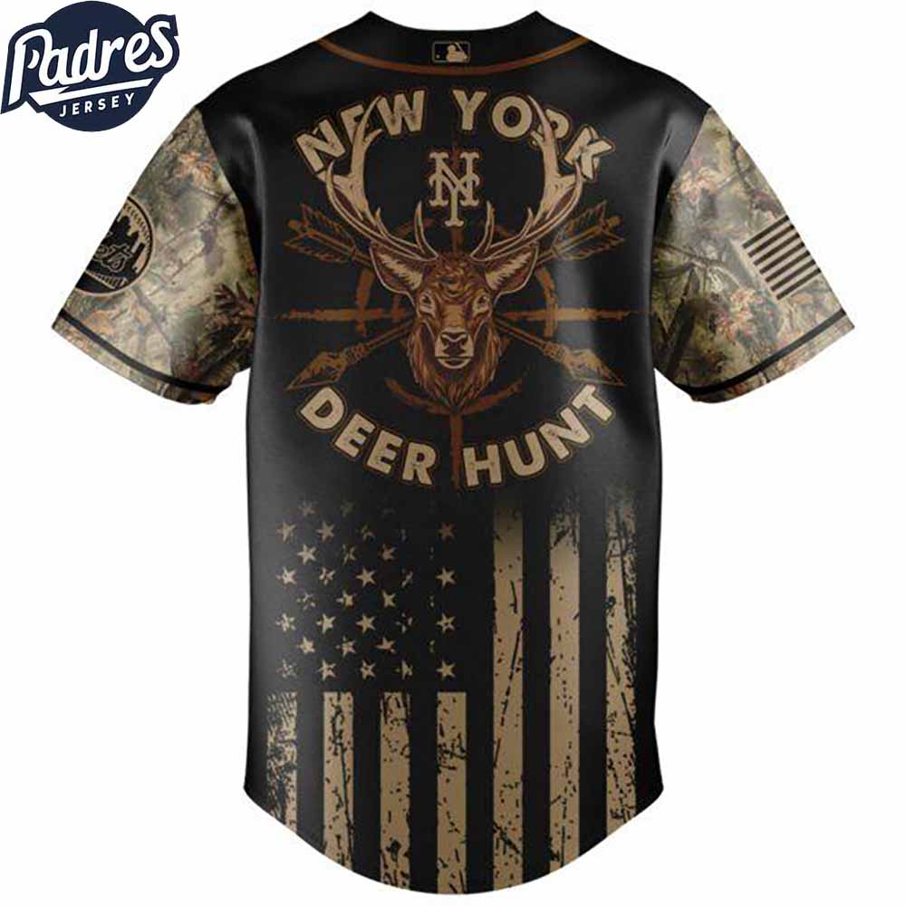 New York Mets MLB X Deer Hunting Personalized Baseball Jersey - Padres Jersey Oasis: Elevate Your Baseball... (Image 2)
