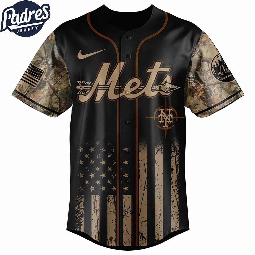 New York Mets MLB X Deer Hunting Personalized Baseball Jersey - Padres Jersey Oasis: Elevate Your Baseball... (Image 3)