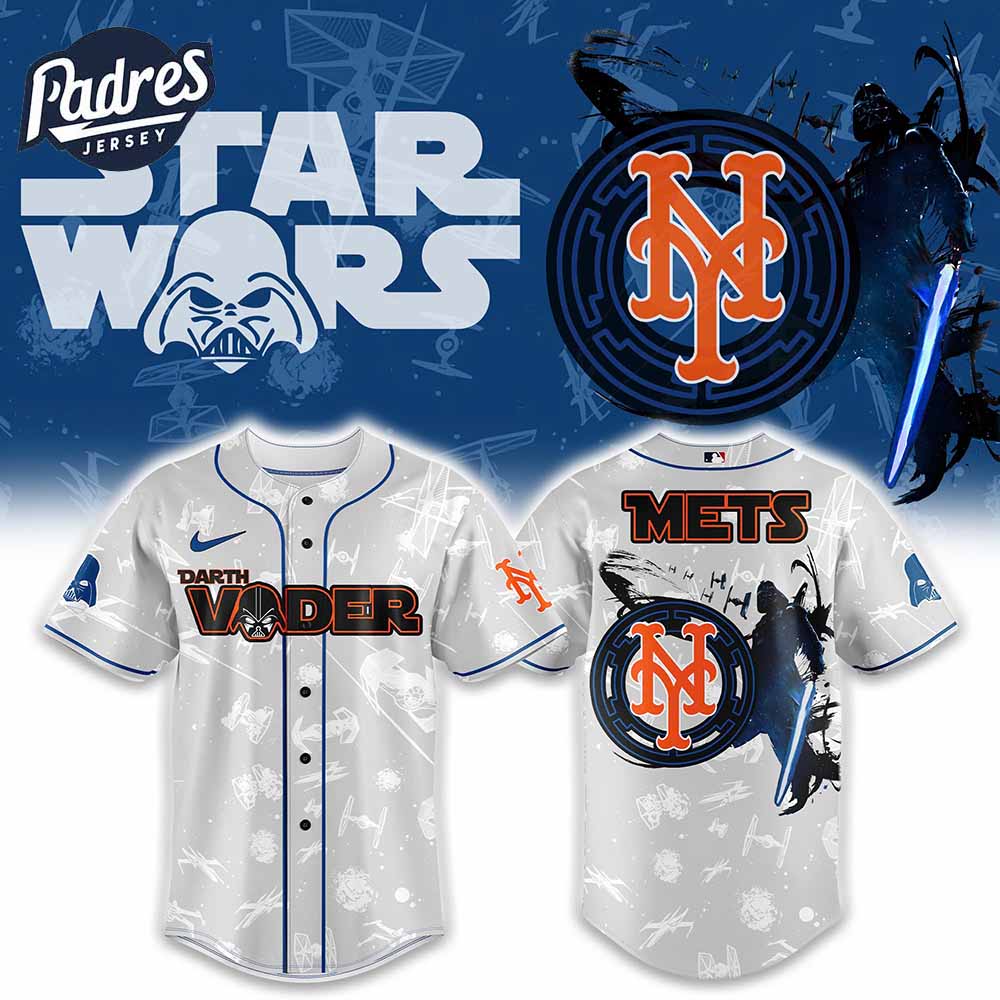 New York Mets MLB x Darth Vader Is Anakin Baseball Jersey - Padres Jersey Oasis: Elevate Your Baseball Style Game...