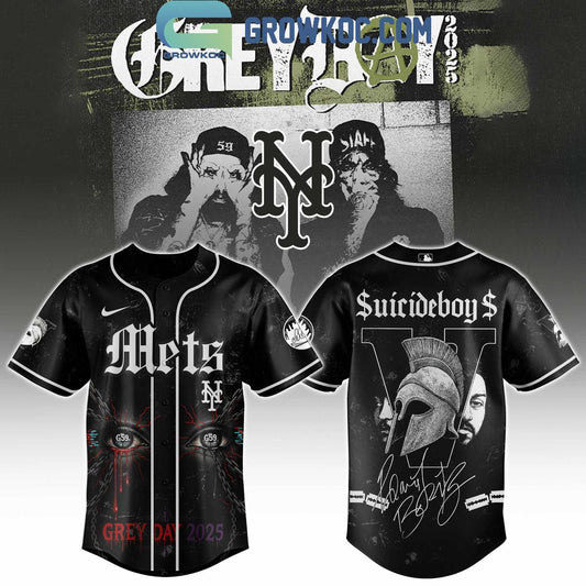 New York Mets Mix Suicideboys Grey Day 2025 Baseball Jersey