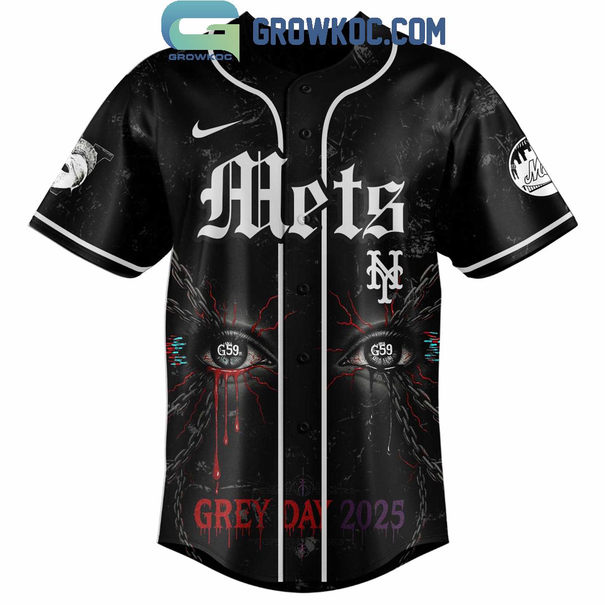 New York Mets Mix Suicideboys Grey Day 2025 Baseball Jersey