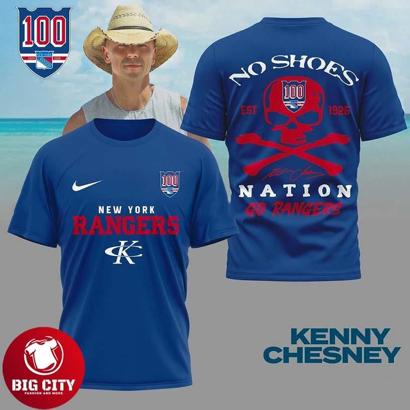 New York Rangers x Kenny Chesney No Shoes Two Sided Shirt