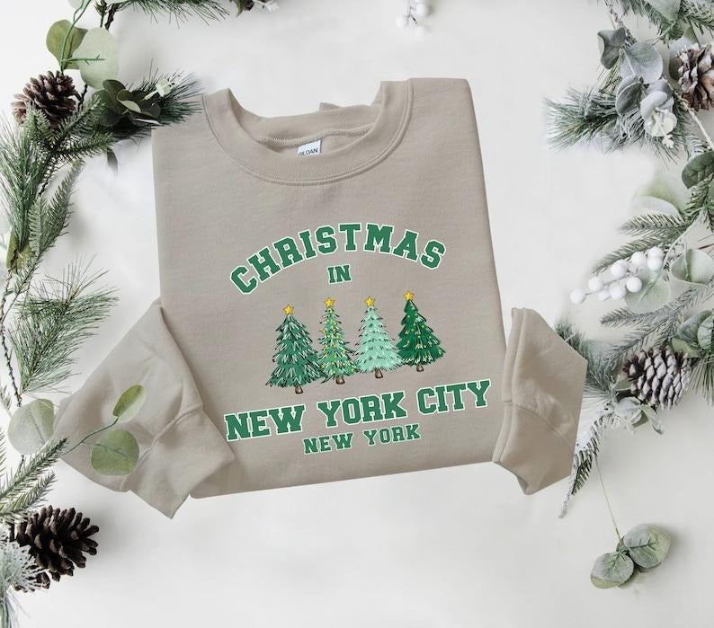New York Vintage Shirt, New York Sweater, NYC Shirt, Personalized City Name Shirt, Christmas Trip Sweatshirt, Christmas...