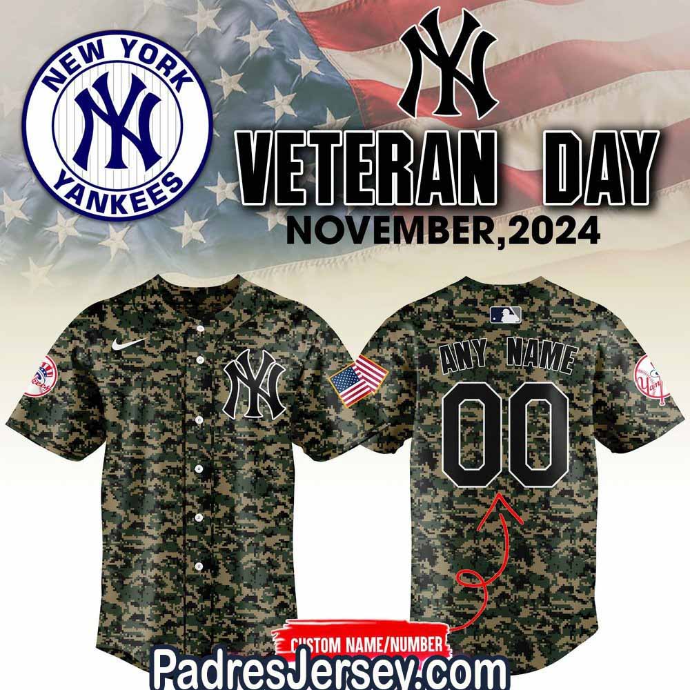 New York Yankees Baseball Jersey Outfit Veteran Day 2024 - Padres Jersey Oasis: Elevate Your Baseball Style... (Image 1)