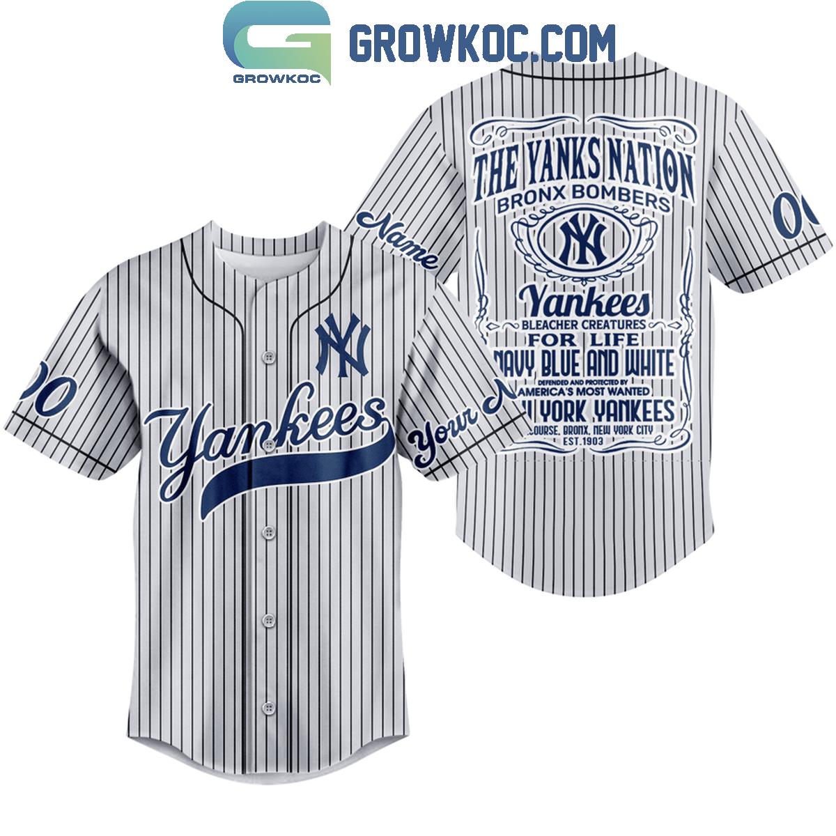 New York Yankees Bronx Bombers For Life Personalized Baseball Jersey