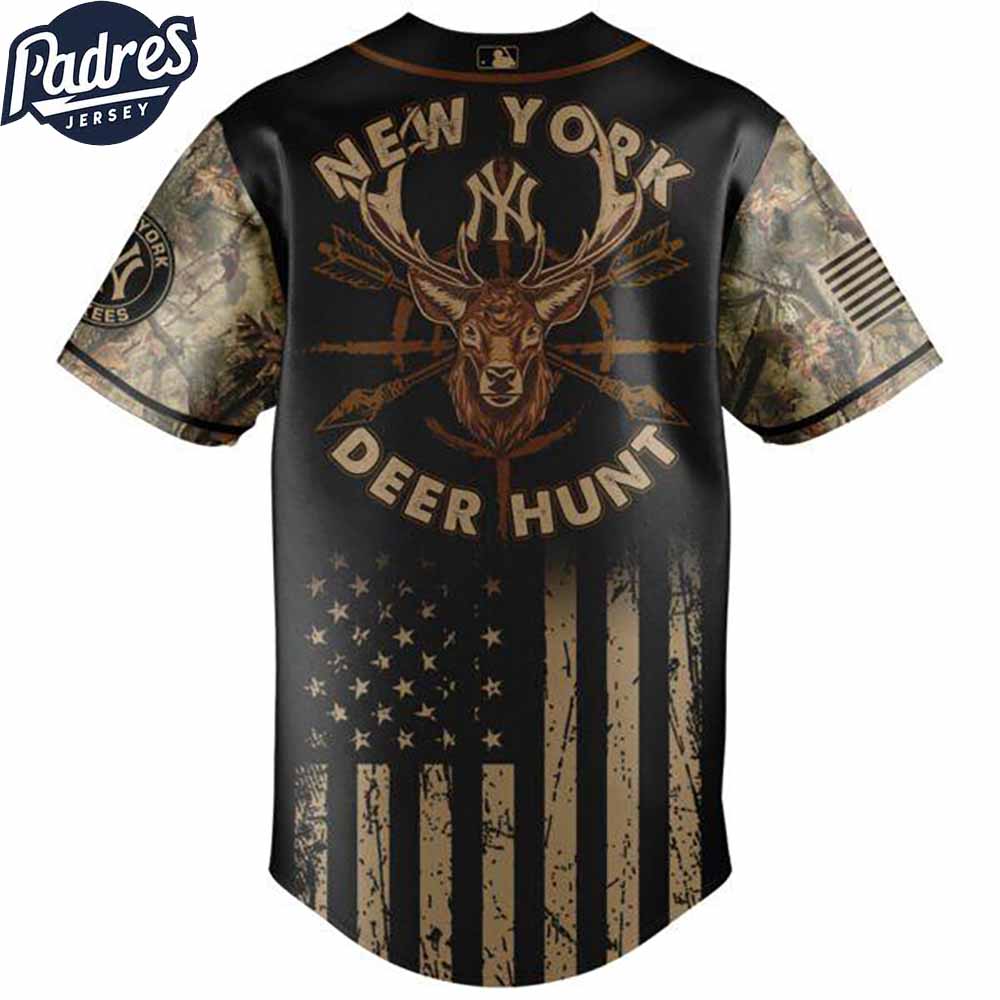 New York Yankees MLB X Deer Hunting Personalized Baseball Jersey - Padres Jersey Oasis: Elevate Your Baseball... (Image 3)