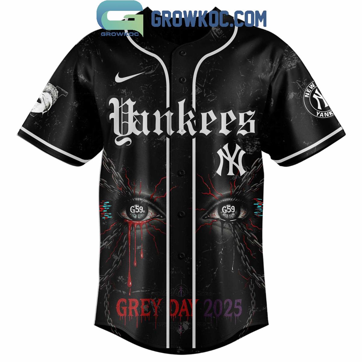 New York Yankees Mix Suicideboys Grey Day 2025 Baseball Jersey