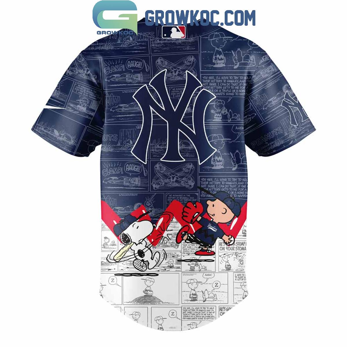 New York Yankees Peanuts 75th Anniversary Baseball Jersey