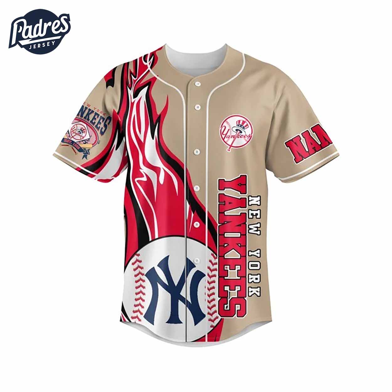 New York Yankees There Is Only One October Baseball Jersey - Padres Jersey Oasis: Elevate Your Baseball Style... (Image 3)