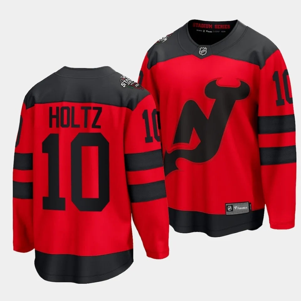 New Jersey Devils #10 Alexander Holtz 2024 NHL Stadium Series Jersey Red