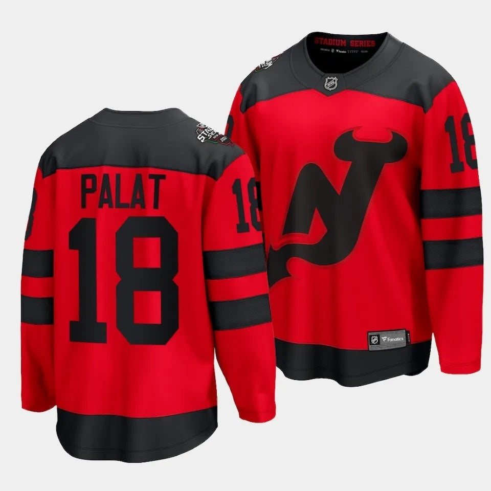 New Jersey Devils #18 Ondrej Palat 2024 NHL Stadium Series Jersey Red