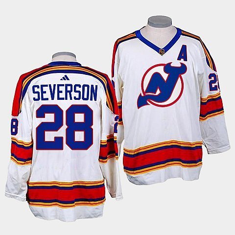 New Jersey Devils #28 damon-severson-white-reverse-retro-2.0-replica-jersey