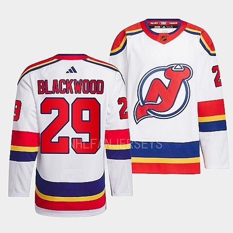 New Jersey Devils #29 mackenzie-blackwood-white-2022reverse-retro-2.0-authentic-primegreen-jersey