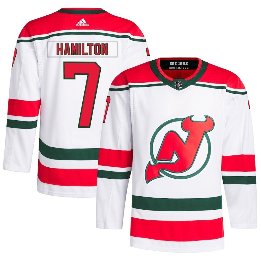 New Jersey Devils #7 Dougie Hamilton 2022 23 Heritage