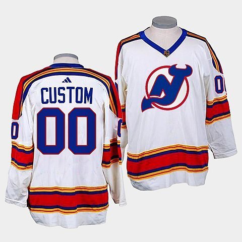 New Jersey Devils #custom-white-reverse-retro-2.0-replica-jersey