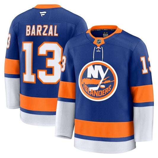 New York Islanders #13 Mathew Barzal Home Premium Jersey - Royal