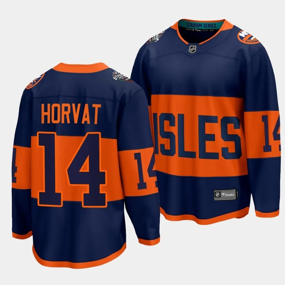 New York Islanders #14 Bo Horvat 2024 NHL Stadium Series Jersey – Navy