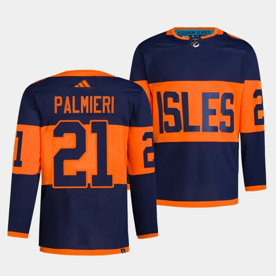 New York Islanders #21 Kyle Palmieri 2024 NHL Stadium Series Navy Jersey