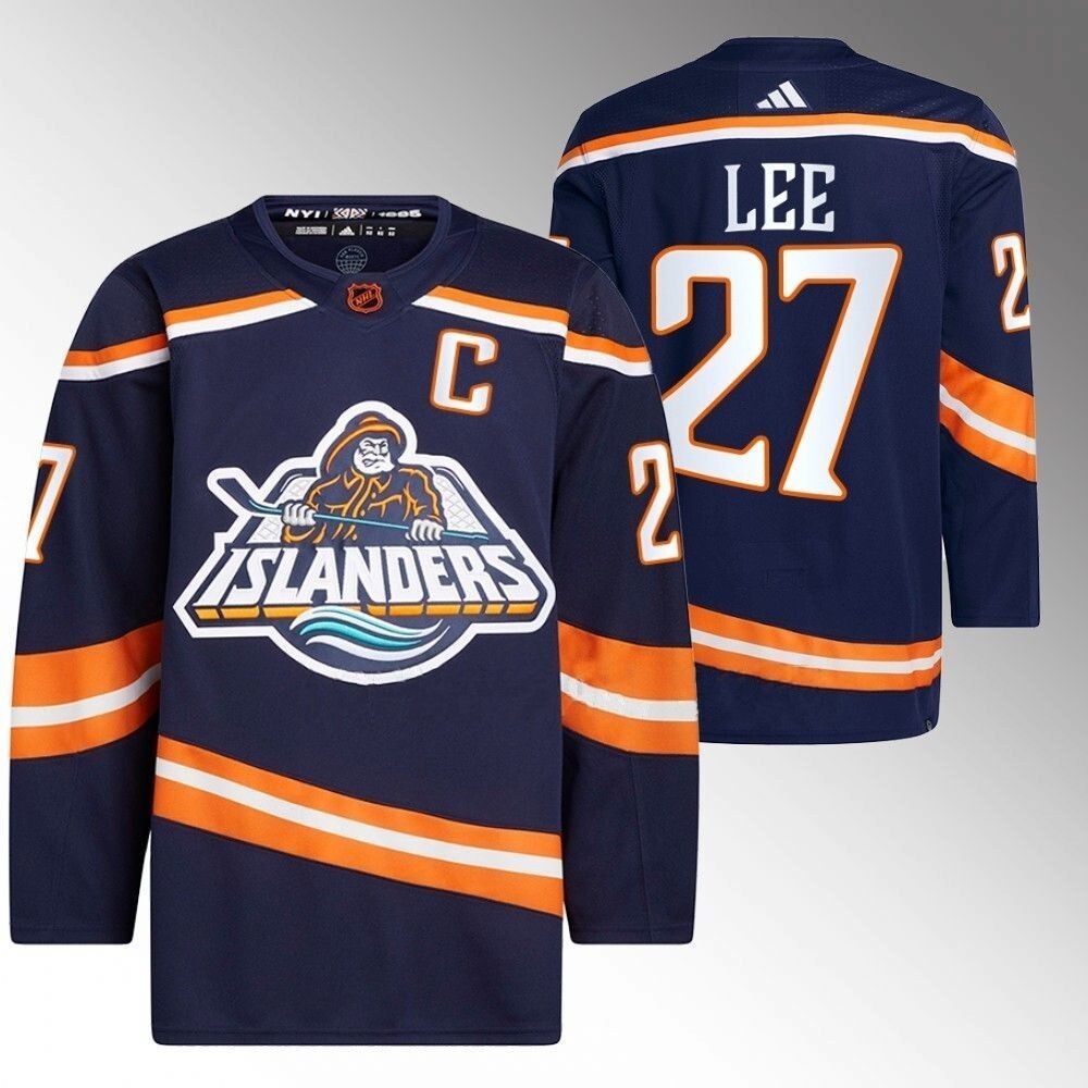 New York Islanders #27 Anders Lee navy 2022 reverse retro 2.0 primegreen authentic jersey