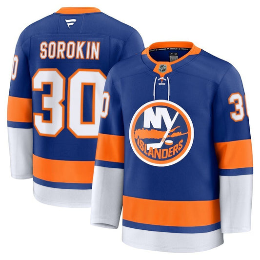 New York Islanders #30 Ilya Sorokin Home Premium Jersey - Royal