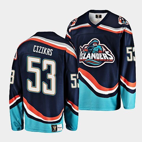New York Islanders #53 casey-cizikas-navy-2022-23reverse-retro-2.0-replica-jersey