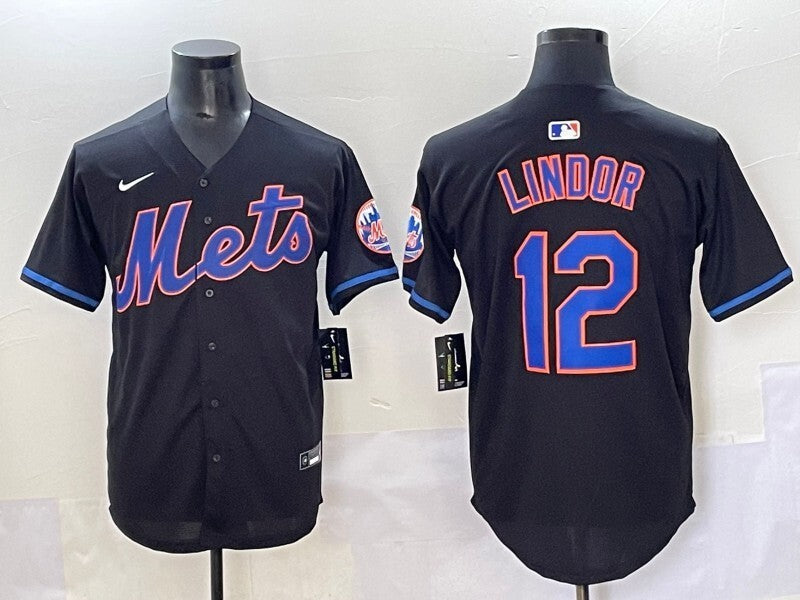 New York Mets #12 Francisco Lindor Mets Adult Style 2