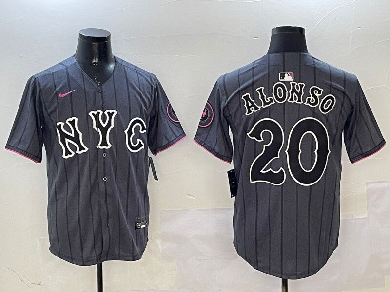 New York Mets #20 Pete Alonso Mets City Adult