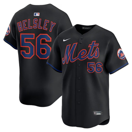 New York Mets #56 Ryan Helsley Alternate Limited Player Jersey - Black