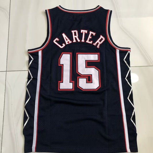 New York Nets #15 Vince Cater 2006-07 Authentic jersey navy Style 1