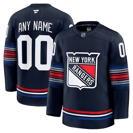 New York Rangers Fanatics Alternate Premium Custom Jersey - Navy