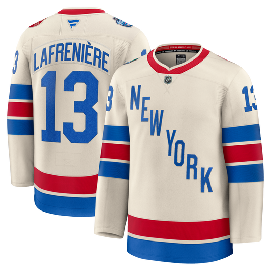 New York Rangers #13 Alexis Lafreniere 2026 NHL Winter Classic Premium Jersey - Beige
