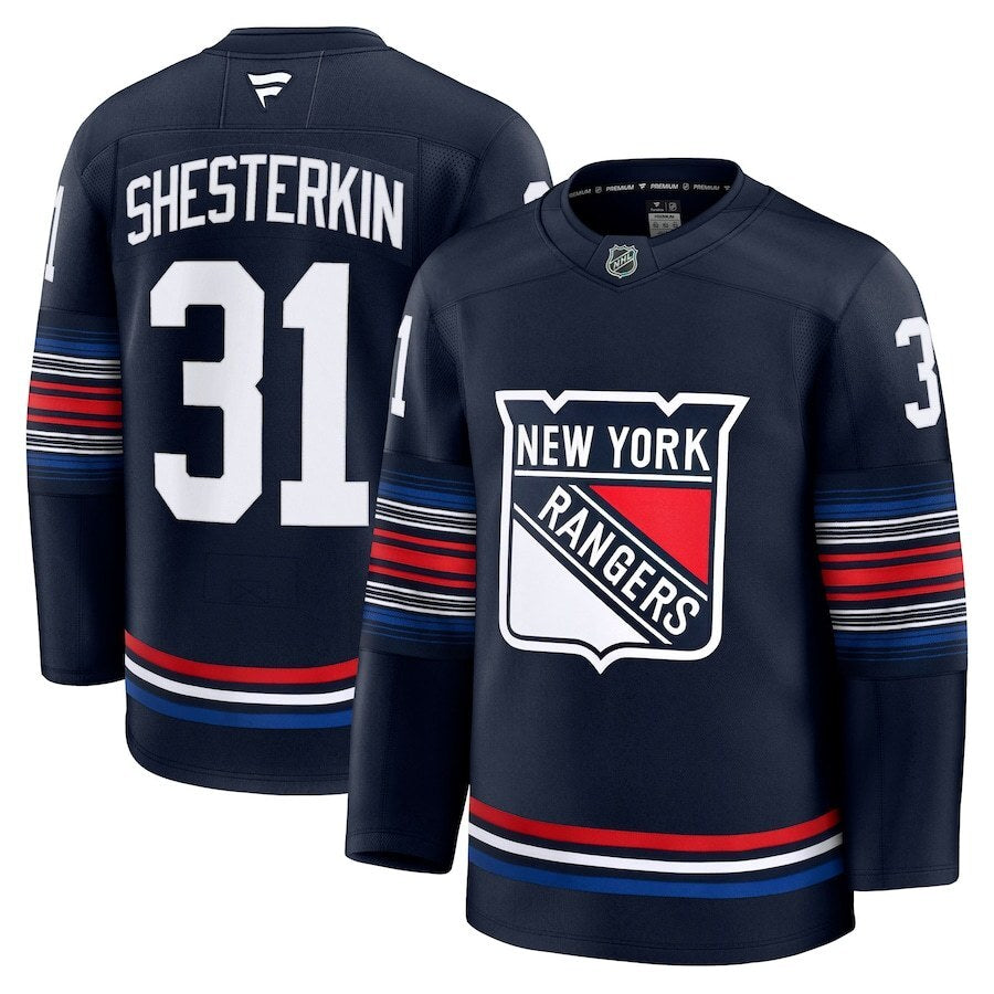 New York Rangers #31 Igor Shesterkin Alternate Premium Jersey - Navy