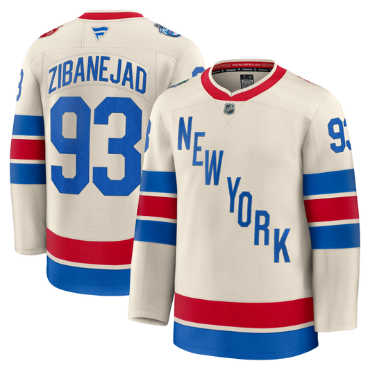 New York Rangers #93 Mika Zibanejad 2026 NHL Winter Classic Premium Jersey - Beige