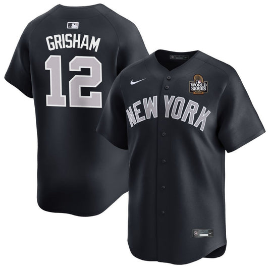 New York Yankees #12 Trent Grisham 2024 World Series Alternate – Navy