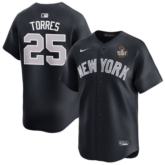 New York Yankees #25 Gleyber Torres 2024 World Series Alternate – Navy