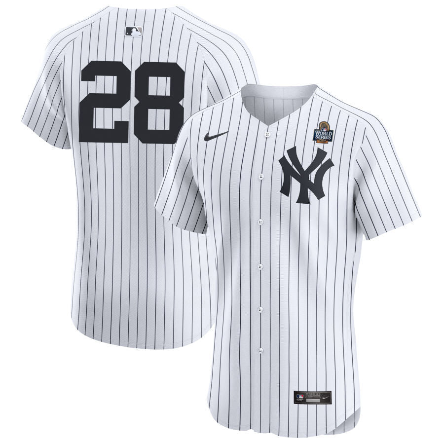 New York Yankees #28 Austin Wells 2024 World Series Elite Home