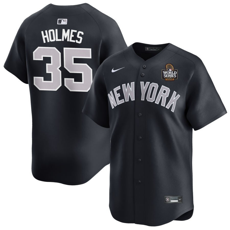 New York Yankees #35 Clay Holmes 2024 World Series Alternate – Navy