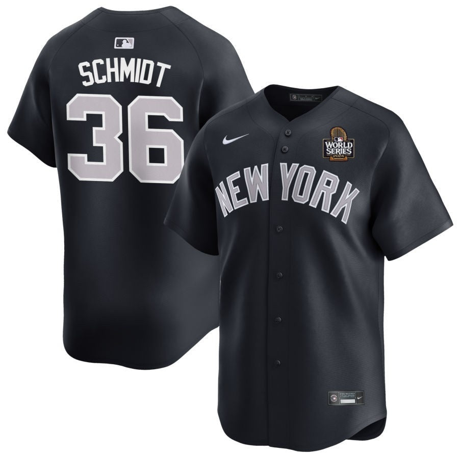 New York Yankees #36 Clarke Schmidt 2024 World Series Alternate – Navy