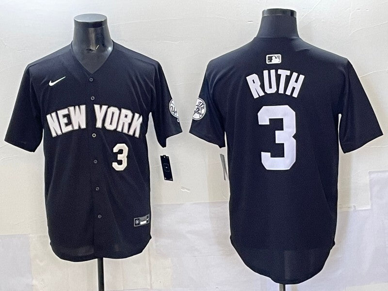 New York Yankees #3 Babe Ruth Yankees Special Edition Inverted Adult Style 1