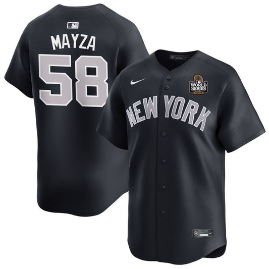 New York Yankees #58 Tim Mayza 2024 World Series Alternate – Navy