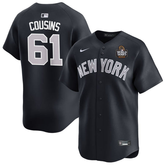New York Yankees #61 Jake Cousins 2024 World Series Alternate – Navy