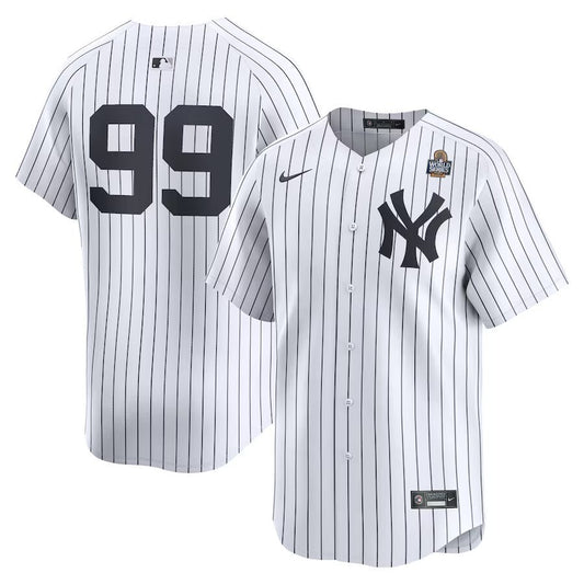 New York Yankees #99 Aaron Judge 2024 World Series Home Limited Player Jersey - White