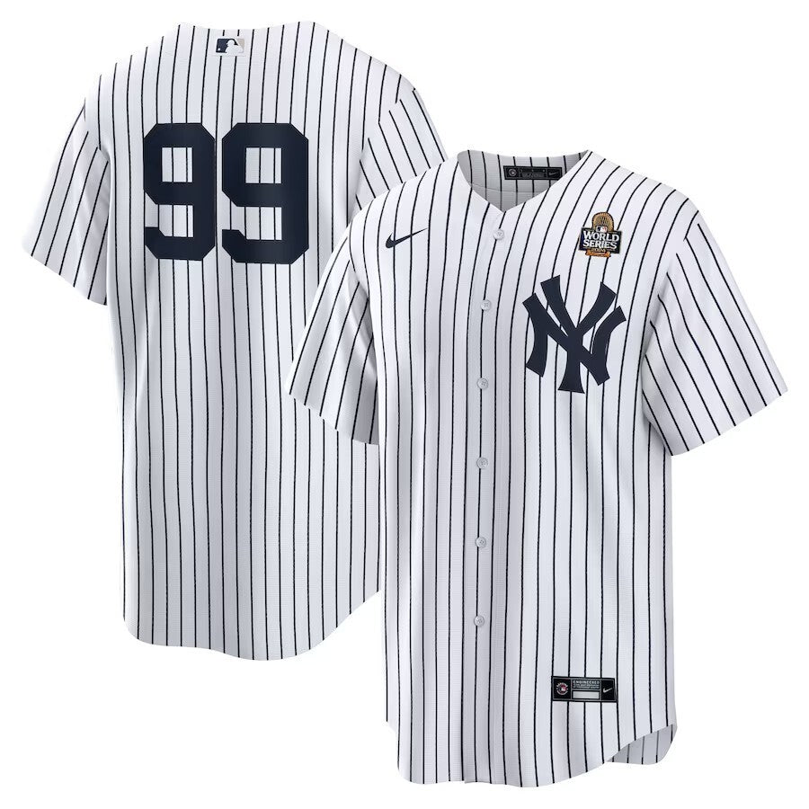 New York Yankees #99 Aaron Judge 2024 World Series Home Replica Player Jersey - White