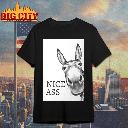 Nice Ass Donkey Funny Restroom Humor Poster shirt