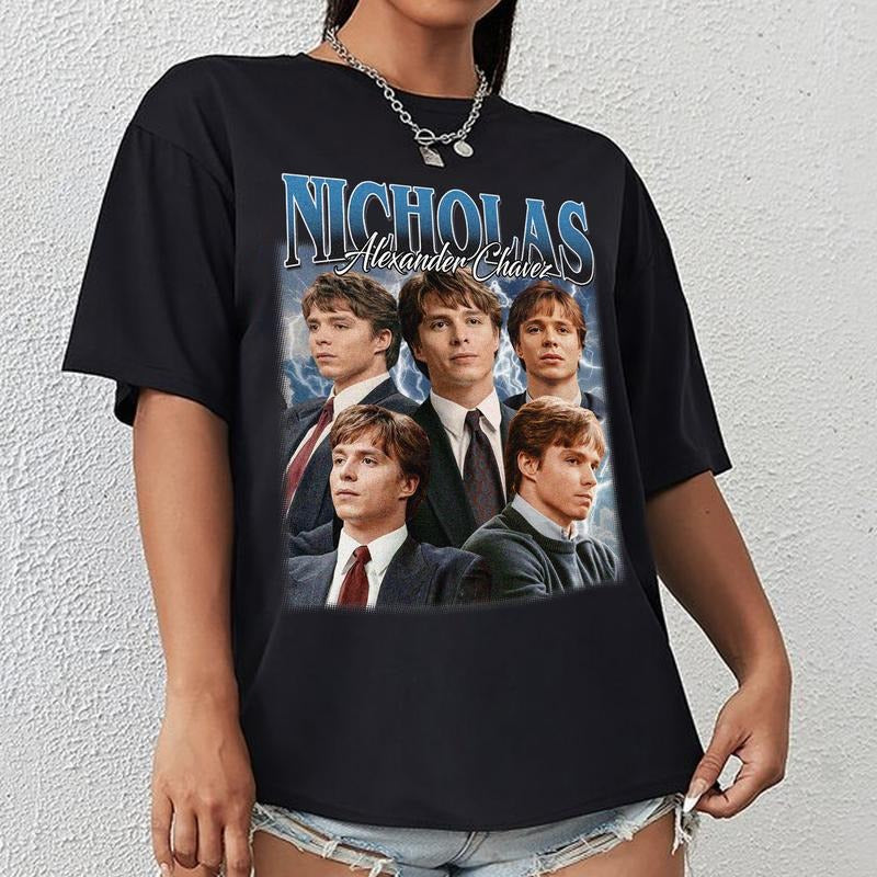 Nicholas Alexander Chavez Vintage T-Shirt, Nicholas Chavez Fan Tees Casual Fit Fabric Top, Ideal Gift for Movies Lovers