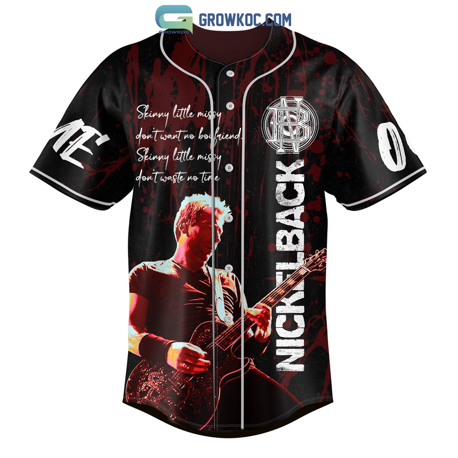 Nickelback Get Rollin Thank God You Found Me Personalized Baseball Jersey
