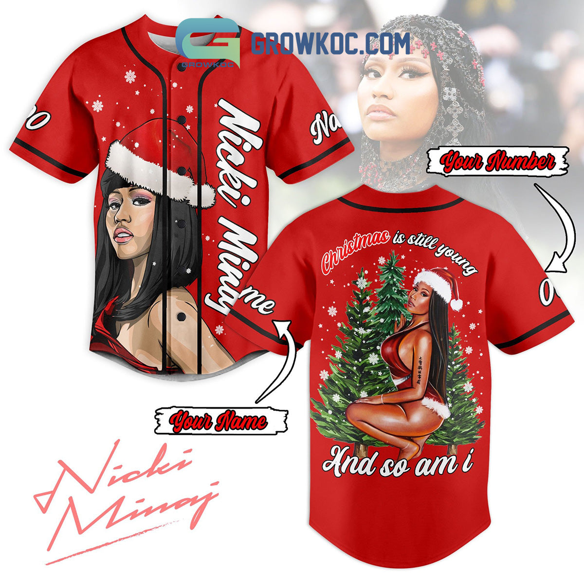 Nicki Minaj Christmas Is Still Young And So Am I Personalized Baseball Jersey