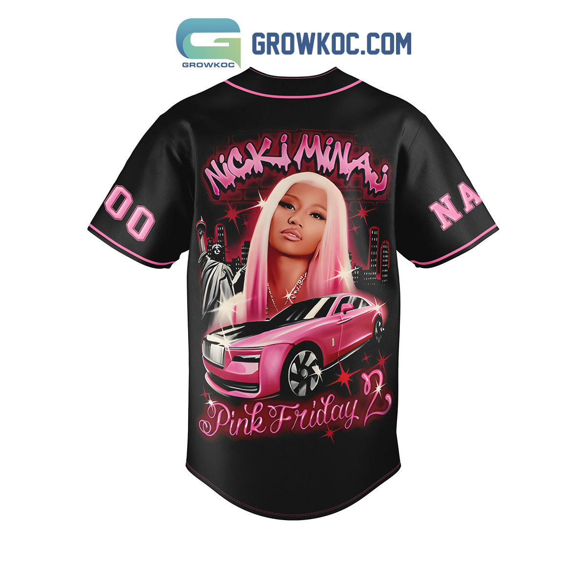 Nicki Minaj Pink Friday 2 Tour In Gaga City Personalized Baseball Jersey