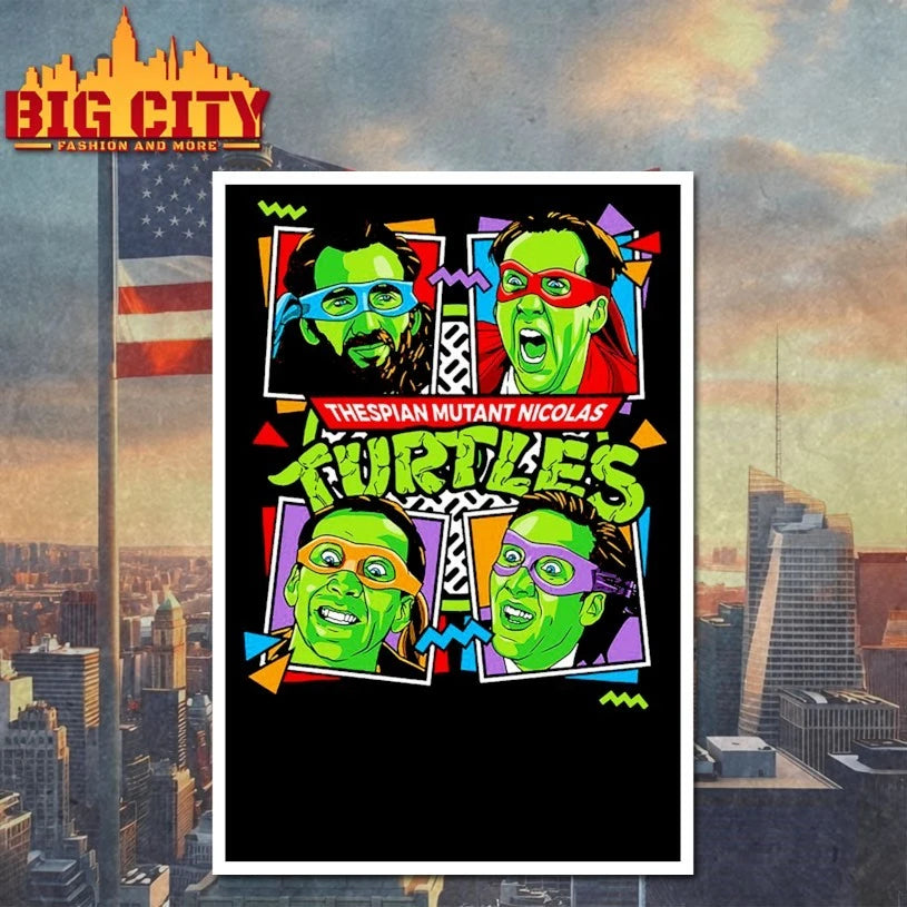 Nicolas Cage thespian mutant nicolas turtles shirt